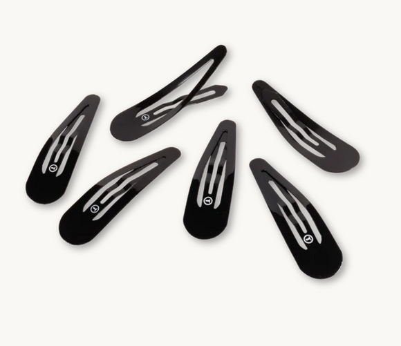 Jet Black Snap Clip (6ct)