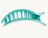 Totally Turquoise Small Flat Round Hair Clip