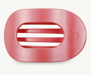 Calming Coral Small Flat Round Hair Clip