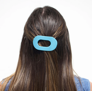 Summer Sky Small Flat Round Hair Clip