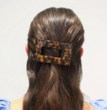 Tortoise Medium Flat Rectangle Hair Clip