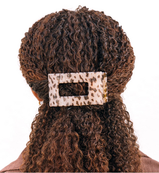 Blonde Tortoise Medium Flat Rectangle Hair Clip