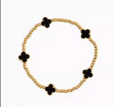 Clover Stretch Beaded Bracelet Set