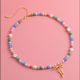 Confetti Crush Coquette Bead Pearl Necklace