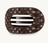 Truly Taupe Quilted Medium Flat Round Hair Clip