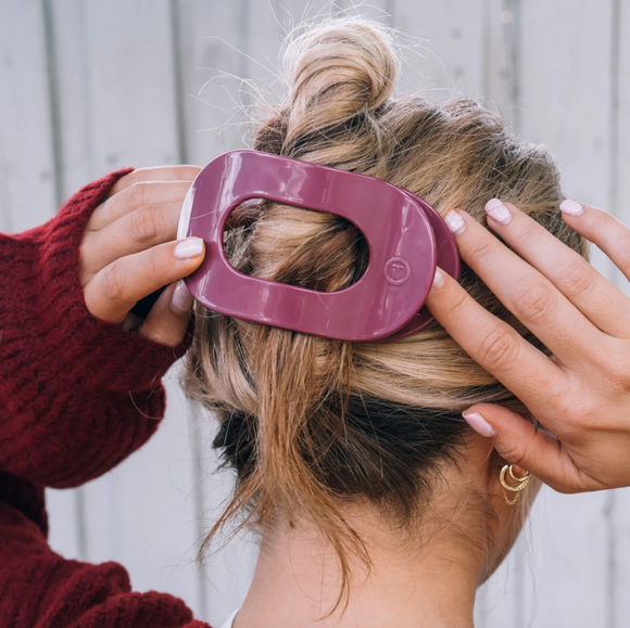 Wild Side Large Flat Round Hair Clip