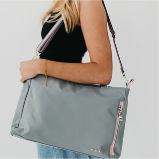 Nina Nylon Tote Bag | Grey