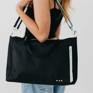 Nina Nylon Tote Bag | Black