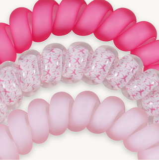 Pink Ribbon Power Large Hair Ties