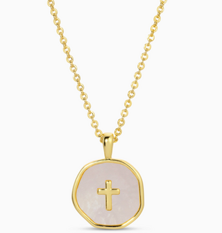 Shell with Cross Pendant Necklace
