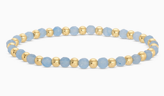 Stretch Stone & Bead Bracelet | Blue