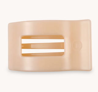 Almond Beige Small Flat Rectangle Hair Clip