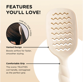 Vented Hair Brush - Tan