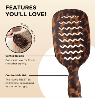 Vented Hair Brush - Tortoise