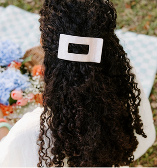 Soft Surf Small Flat Rectangle Hair Clip