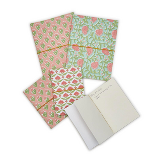 Floral Block Print Notebook | Large