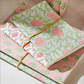 Floral Block Print Notebook | Small