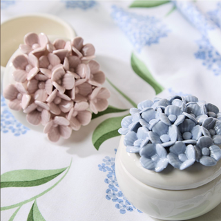 Hydrangea Trinket Jewelry Box with Lid