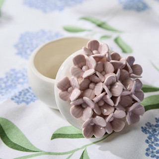 Hydrangea Trinket Jewelry Box with Lid
