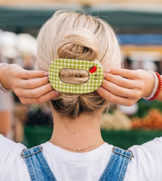 Locally Grown Large Flat Round Hair Clip