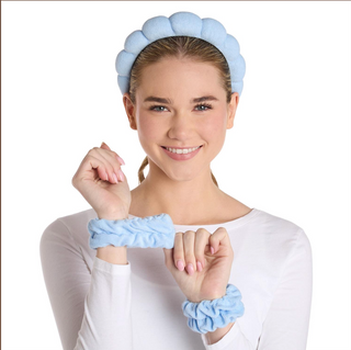 Prep and Glow Spa Bubble Headband and Wristband