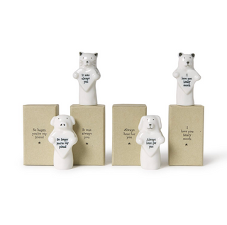 Porcelain Animal with Heart in Gift Box