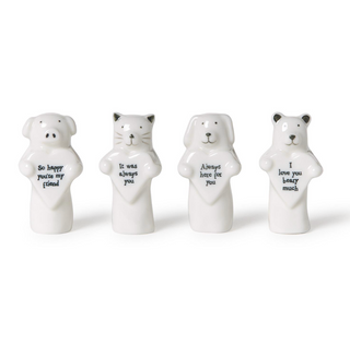 Porcelain Animal with Heart in Gift Box
