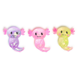 Squishy Glitter Axolotl Toy