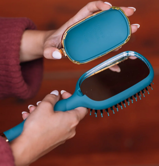 Boar Bristle Hair Brush - Teal With It
