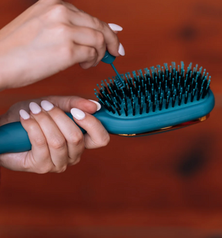 Boar Bristle Hair Brush - Teal With It