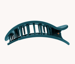 Teal With It Medium Flat Round Hair Clip