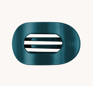 Teal With It Small Flat Round Hair Clip