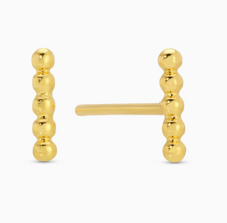 Dot Bar Studs | Gold