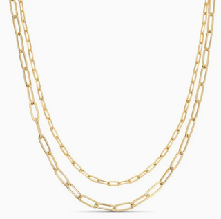 Double Layer Delicate Paperclip Necklace