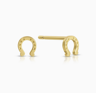 Minimalist Horseshoe Studs | Gold