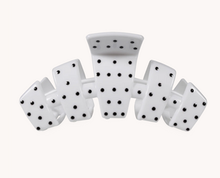 Classic White Polka Dot Party Medium Claw Clip