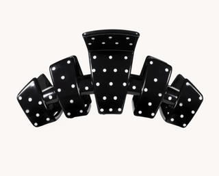 Classic Black Polka Dot Party Large Claw Clip