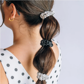 Polka Dot Party Small Silk Scrunchies