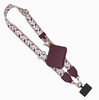 Clip & Go Strap W/Rfid Pouch Leaf Pattern