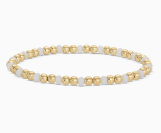 4mm Bead & Crystal Stretch Bracelets