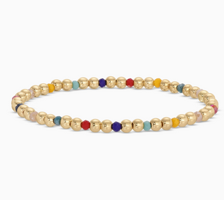 4mm Bead & Crystal Stretch Bracelets