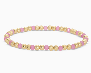 4mm Bead & Crystal Stretch Bracelets