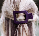 Burgundy Bliss Medium Flat Square Hair Clip