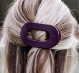 Burgundy Bliss Medium Flat Round Hair Clip