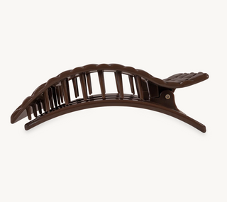 Truly Taupe Quilted Large Flat Rectangle Hair Clip