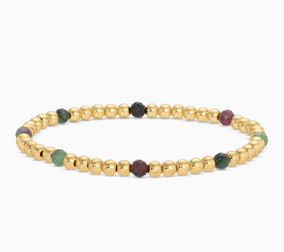 Stretch Beaded Bracelet with Stone Accents