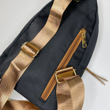 Mila Black & Cognac Sling Crossbody Bag